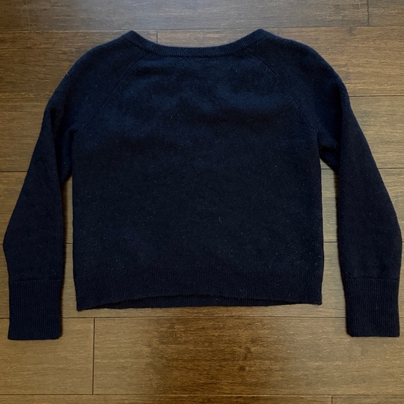 White & Warren Cashmere Crewneck Sweater Navy Size S - Picture 4 of 7